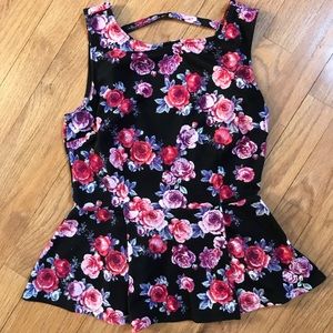 Floral Peplum Shirt